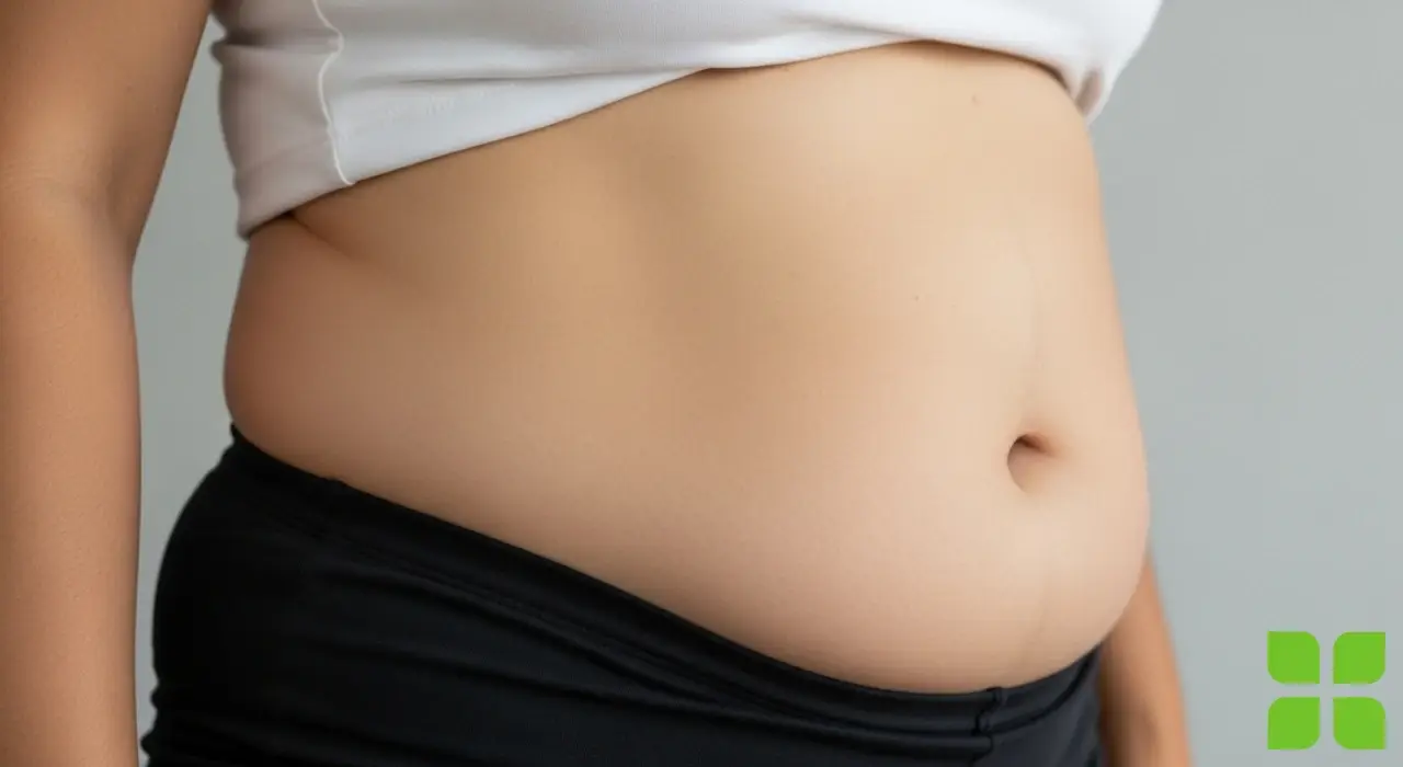Womens belly fat